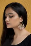 Buy_Riana Jewellery_Gold Plated Stone Bead Drop Hoop Chandbalis _at_Aza_Fashions