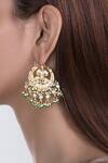 Buy_Riana Jewellery_Gold Plated Stones, Beads Drop Chandbalis _at_Aza_Fashions