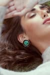 Buy_Varnika Arora_Black Alyssa Embellished Studs _at_Aza_Fashions