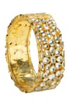 Shop_Riana Jewellery_Gold Plated Stones Bangle _at_Aza_Fashions