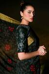 Buy Naina Jain Black Silk Hand Bandhani Pattern Saree With Unstitched Blouse Piece Online at Aza Fashions Buy_Naina Jain_Black Silk Hand Bandhani Pattern Saree With Unstitched Blouse Piece _Online_at_Aza_Fashions