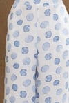 Shop_Linen Bloom_White 100% Linen Printed Polka Dots Pant _Online_at_Aza_Fashions