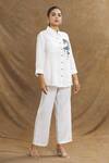 Buy_Linen Bloom_White 100% Linen Plain Pant _at_Aza_Fashions