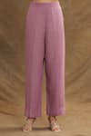 Shop_Linen Bloom_Purple Linen Solid Pant _Online_at_Aza_Fashions