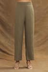Buy Linen Bloom Green Linen Straight Pant Online at Aza Fashions Buy_Linen Bloom_Green Linen Straight Pant _Online_at_Aza_Fashions