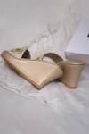 Foot Fuel_Gold Pearls, Sequins Rani Embellished Wedges _Online_at_Aza_Fashions