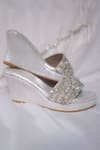 Buy_Foot Fuel_Silver Sequins, Beads Dulari Embellished Wedges _Online_at_Aza_Fashions