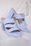 Shop_Foot Fuel_Blue Deni Solid Block Heels _at_Aza_Fashions