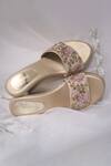 Shop_Foot Fuel_Gold Beads, Zari, Embroidery Suno Hand Embellished Wedges _at_Aza_Fashions