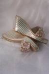 Shop_Foot Fuel_Gold Beads, Zari, Embroidery Suno Hand Embellished Wedges _Online_at_Aza_Fashions