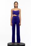 Buy_Intrinsic India_Purple Crepe Blend Cayla Solid Crop Top And Pant Set_Online_at_Aza_Fashions