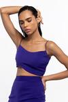 Shop_Intrinsic India_Purple Crepe Blend Cayla Solid Crop Top And Pant Set_Online_at_Aza_Fashions