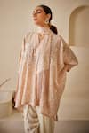 Buy_Twenty Nine_Pink Georgette Embroidered Chikankari V-neck Tasselled Kaftan _at_Aza_Fashions