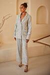 Buy_Twenty Nine_Grey Georgette Embroidery Chikankari Coat _at_Aza_Fashions