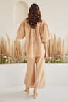 Shop_Twenty Nine_Beige Raidaana Crushed Silk Hand Tie Dye Pattern Palazzo _at_Aza_Fashions