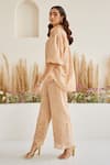 Buy_Twenty Nine_Beige Raidaana Crushed Silk Hand Tie Dye Pattern Palazzo _Online_at_Aza_Fashions