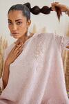 Buy_Twenty Nine_Pink Rayon Embroidery Boat Neck Bandhani Long Asymmetric Top _Online_at_Aza_Fashions