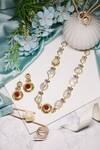 Shop Ishhaara Multi Color Stones Abstract Pattern Necklace Set at Aza Fashions Shop_Ishhaara_Multi Color Stones Abstract Pattern Necklace Set _at_Aza_Fashions