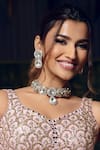Buy Ishhaara Gold Plated Diamonds, Stones American Embellished Choker Necklace Set at Aza Fashions Buy_Ishhaara_Gold Plated Diamonds, Stones American Embellished Choker Necklace Set _at_Aza_Fashions