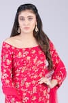Krisha Sunny Ramani Fuchsia Georgette, Net Sequins, Cut Work, Botanical Print Kurta Sharara Set Online at Aza Fashions Krisha Sunny Ramani_Fuchsia Georgette, Net Sequins, Cut Work, Botanical Print Kurta Sharara Set _Online_at_Aza_Fashions