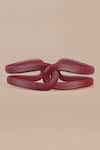 Buy_AMPM_Wine Faux Leather Corded Hollow Belt _Online_at_Aza_Fashions