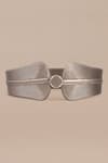 Shop_AMPM_Silver Ariana Corded Faux Leather Belt _at_Aza_Fashions