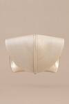 Ampm_Silver Myah Mini Metallic Sculptured Clutch _Online