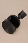 Buy_Ampm_Black Reeza Circular Structured Wristlet _Online_at_Aza_Fashions