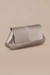 Buy_AMPM_Silver Azra Corded Flap Metallic Clutch_at_Aza_Fashions