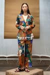 AMKA_Multi Color Cotton Printed And Embroidered Floral Abstract & Kewpie Shirt_Online_at_Aza_Fashions