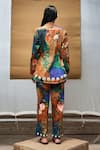 AMKA_Multi Color Cotton Printed And Embroidered Floral Abstract & Kewpie Shirt_at_Aza_Fashions