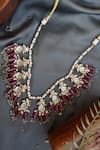 Shop_Paisley Pop_Pink Kundan And Stones Mint & Necklace _at_Aza_Fashions