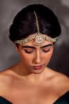 Buy_Paisley Pop_Gold Plated Pearl Kundan Mathapatti _at_Aza_Fashions