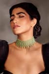 Buy_Paisley Pop_Green Pearl Embellished Layered Necklace _at_Aza_Fashions