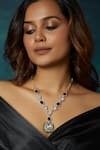 Buy_Joules by Radhika_Green Polkis Pendant Necklace _at_Aza_Fashions