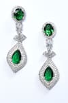Shop_Saga Jewels_Green Zirconia Embellished Necklace Set_Online_at_Aza_Fashions