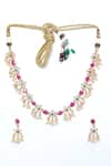 Buy_Saga Jewels_Multi Color Stone Embellished Necklace Set _Online_at_Aza_Fashions