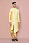 Buy_Arihant Rai Sinha_Yellow Asymmetric Paisley Pattern Kurta Set 