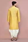 Shop_Arihant Rai Sinha_Beige Cotton Plain Kurta With Contrasting Dhoti Pant _at_Aza_Fashions