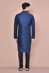 Shop_Arihant Rai Sinha_Blue Silk Embroidery Thread Kurta And Pant Set _at_Aza_Fashions