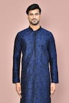 Shop_Arihant Rai Sinha_Blue Silk Embroidery Thread Kurta And Pant Set _Online_at_Aza_Fashions