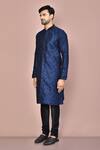Arihant Rai Sinha_Blue Silk Embroidery Thread Kurta And Pant Set _at_Aza_Fashions