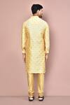 Shop_Arihant Rai Sinha_Brown Metallic Paisley Pattern Full Sleeve Kurta_at_Aza_Fashions