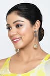 Buy_Desi Bijouu_Black Stones Oval Crystal Embellished Earrings_at_Aza_Fashions