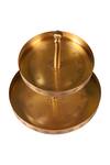 Shop_Nakshikathaa - Homeware_Gold Brass Tiered Cake Stand _at_Aza_Fashions