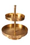 Nakshikathaa - Homeware_Gold Brass Tiered Cake Stand _Online_at_Aza_Fashions