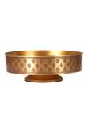 Shop_Nakshikathaa - Homeware_Gold Brass Fruit Bowl _at_Aza_Fashions