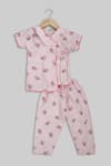 Buy_Champscloset_Pink Cotton Floral Pattern Top And Pant Set  _at_Aza_Fashions