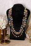 Ishhaara_Gold Plated Stones Multi Beaded Long Necklace Set _Online_at_Aza_Fashions