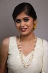 Buy_Ishhaara_Gold Plated Layered Baroque Pearl Necklace _at_Aza_Fashions